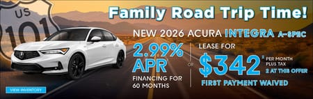 New 2026 Acura Integra Finance Special