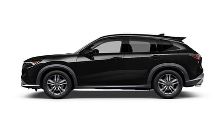 Driver side view of a black 2026 ADX on a white background.