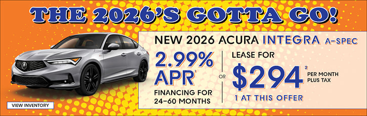 Lease 2026 Acura Integra A-Spec $294