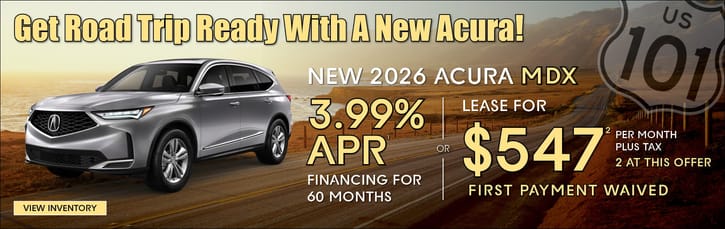 Lease Loyalty/Conquest 2026 Acura MDX Base $547