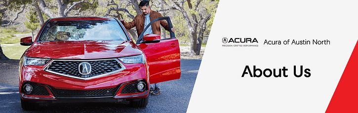  Man gets into Acura car parked in the parking in the park. 