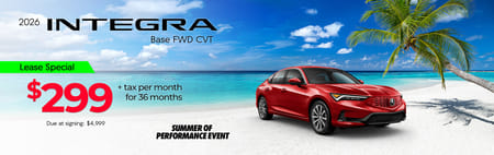 Lease 2026 Acura Integra Base $299