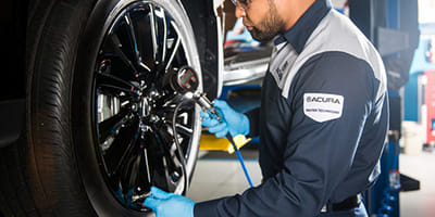 Mechanic Working on a tire