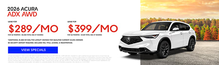 Lease 2026 Acura ADX $289