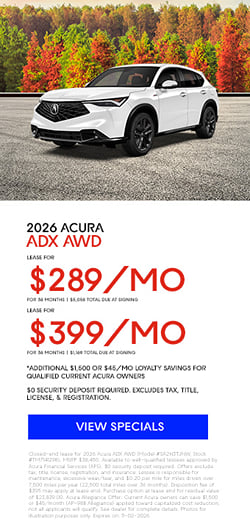 Lease 2026 Acura ADX $289