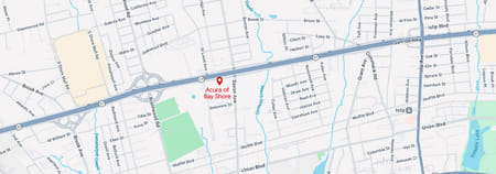 map of Acura of Bay Shore