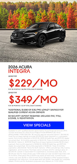 Lease 2026 Acura Integra $229