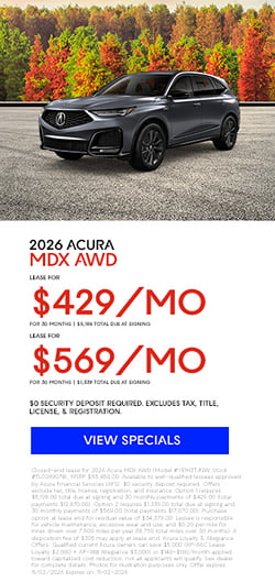 Lease 2026 Acura MDX $429