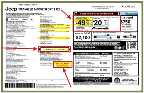 1 image of 2024 Jeep Wrangler 4xe Sport S
