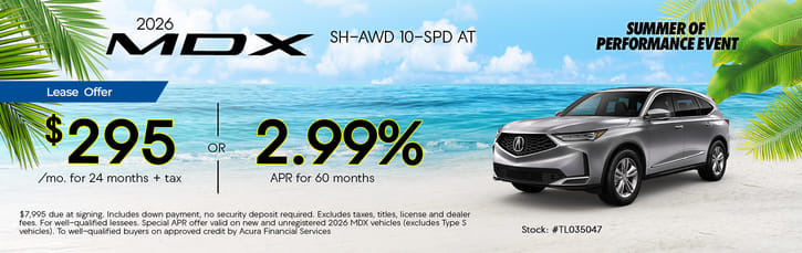 Lease 2026 Acura MDX Base $295
