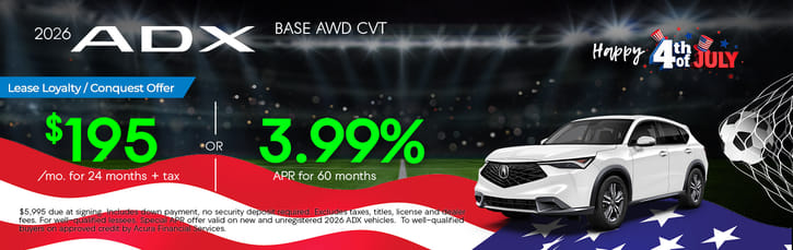 Lease Loyalty/Conquest 2026 Acura ADX Base $195