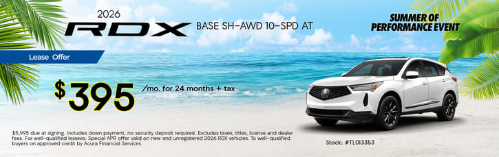 Lease Loyalty/Conquest 2026 Acura RDX Base $395