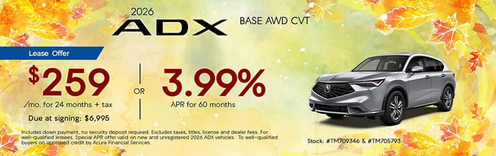 Lease 2026 Acura ADX Base $259