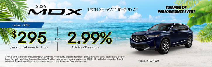 Lease 2026 Acura MDX Technology $295