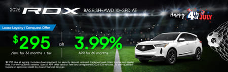 New 2026 Acura RDX Base Finance Special