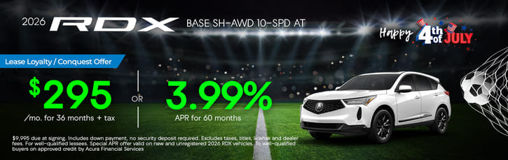 Lease Loyalty/Conquest 2026 Acura RDX Base $295