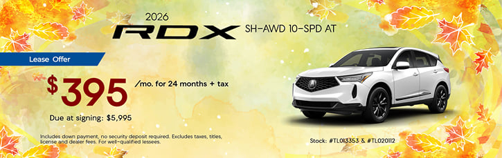 Lease 2026 Acura RDX Base $395