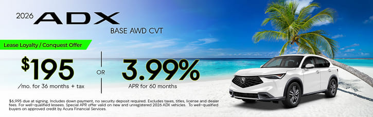 Lease Loyalty/Conquest 2026 Acura ADX Base $195
