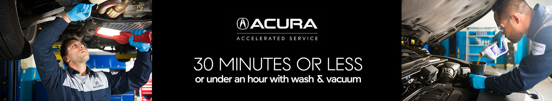 Acura accelerated service banner