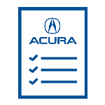 blue acura multi-point inspection icon