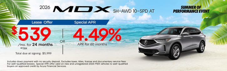 Lease 2026 Acura MDX Base $539
