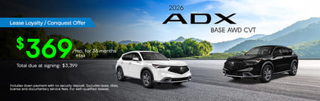 Lease Loyalty/Conquest 2026 Acura ADX Base $369