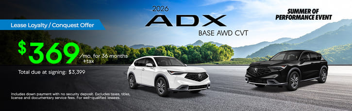 Lease Loyalty/Conquest 2026 Acura ADX Base $369