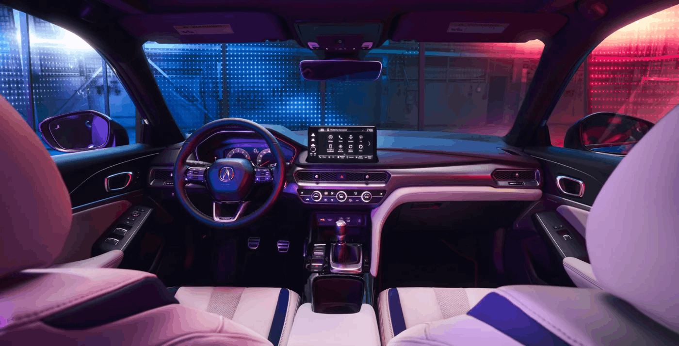 The 2026 Acura Integra A-Spec with Technology Packages and Orchid Interior.