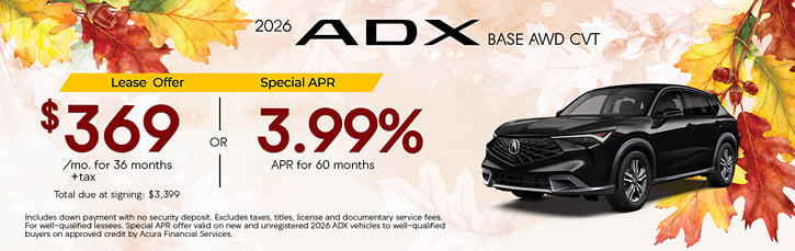 Lease 2026 Acura ADX Base $369