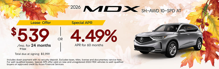 Lease 2026 Acura MDX Base $539