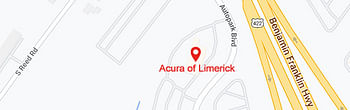 map of Acura of Limerick