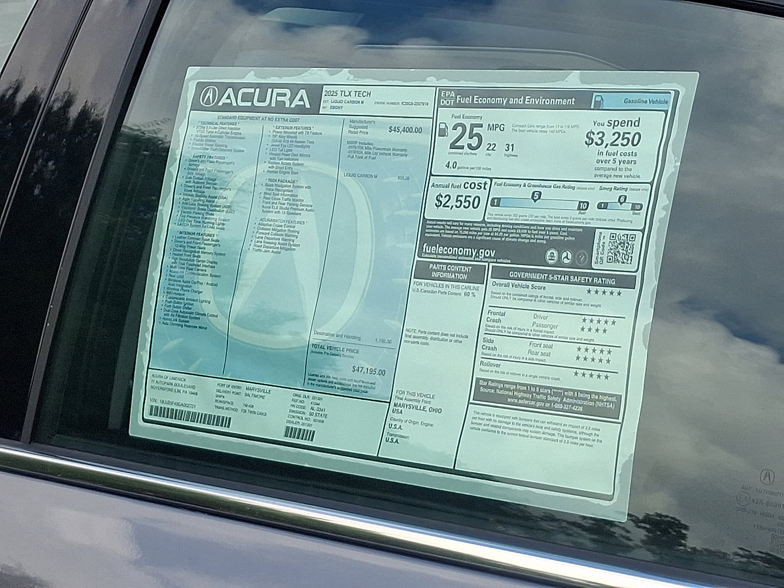 2025 Acura TLX Technology Package - Photo 13