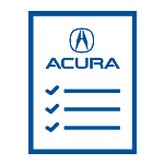 blue acura multi-point inspection icon