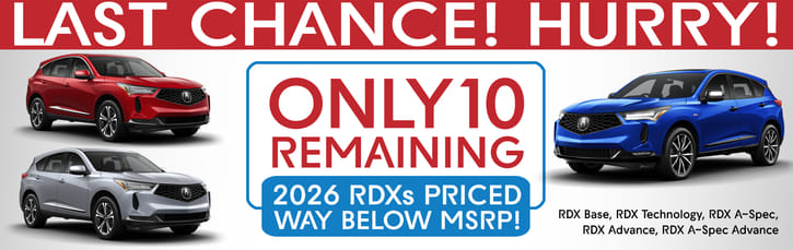 Only 10 RDX Vehicles Available