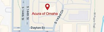 map of Acura of Omaha