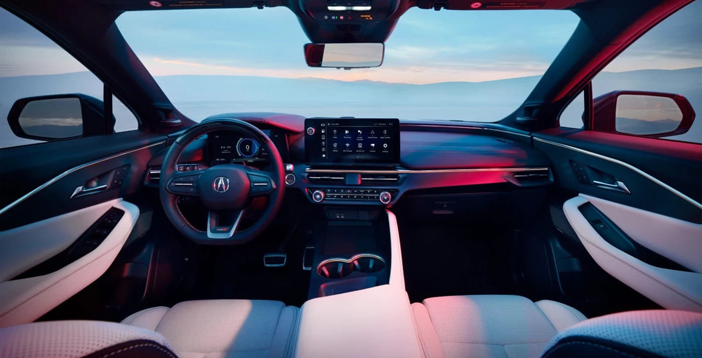 Acura 2025 ZDX Type S with Orchid Interior and an immersive ambient lighting system