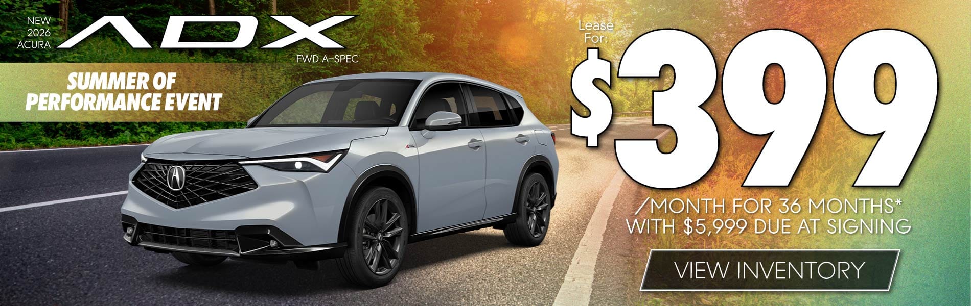 Lease 2026 Acura ADX A-Spec $399