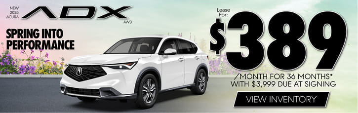 New 2026 Acura ADX AWD	Lease for $389 a month for 36 months with $3,999 due at signing*