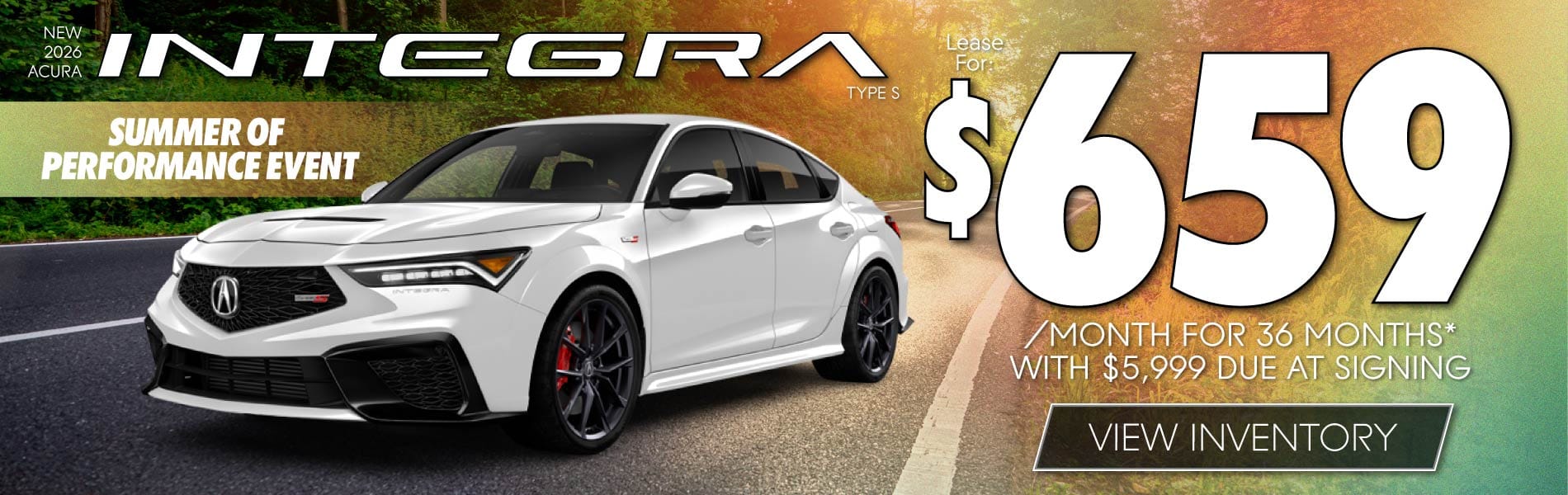 Lease 2026 Acura Integra Type-S $659