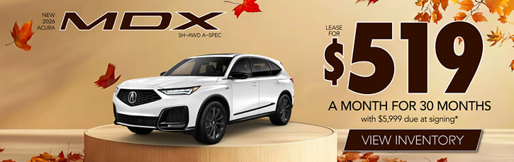 Lease 2026 Acura MDX A-Spec $519