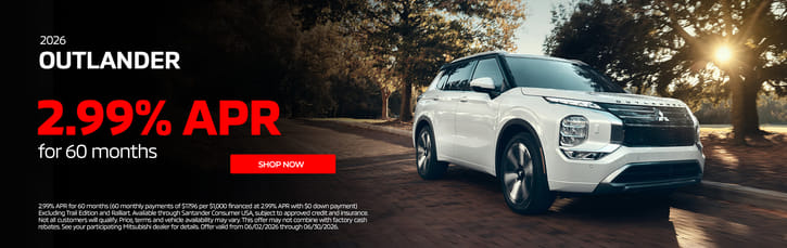 New 2026 Mitsubishi Outlander Finance Special 2.99% APR Special