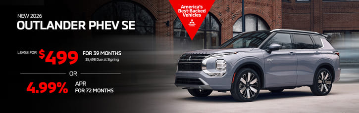New 2026 Mitsubishi Outlander PHEV Finance Special 4.99% APR Special