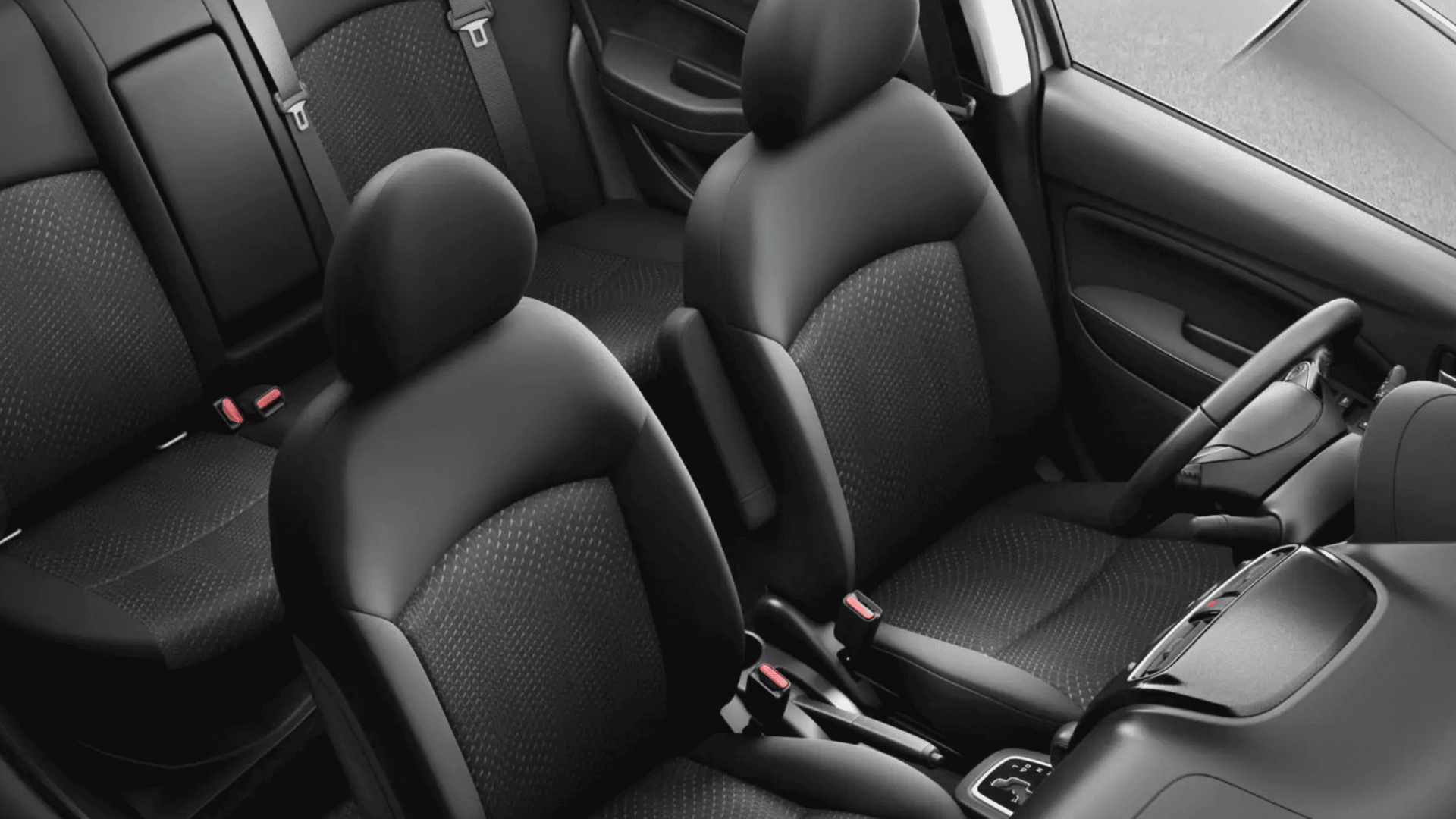 2024 Mitsubishi Mirage G4 front and rear fabric seats in black interior in Brandon, FL