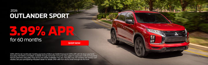New 2026 Mitsubishi Outlander Sport Finance Special 3.99% APR Special
