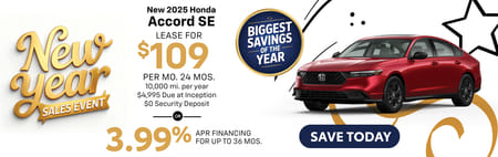 3.99% APR 2025 Honda Accord
