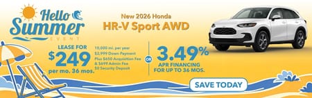 Lease 2026 Honda HR-V Sport $249