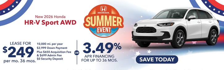 Lease 2026 Honda HR-V Sport $249