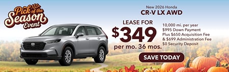 2026 Honda CR-V LX $349