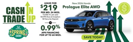 Lease 2026 Honda Prologue Elite $219