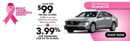 Lease Offer on 2025 Honda Accord